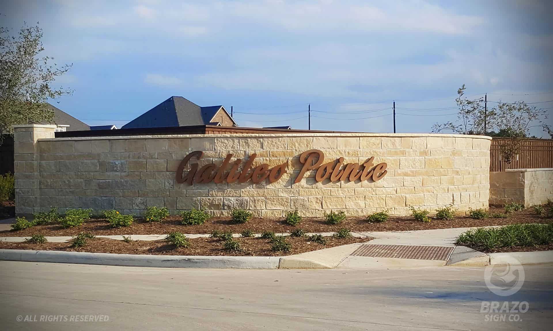 galileo-pointe-rosharon-texas-city-monument-signs